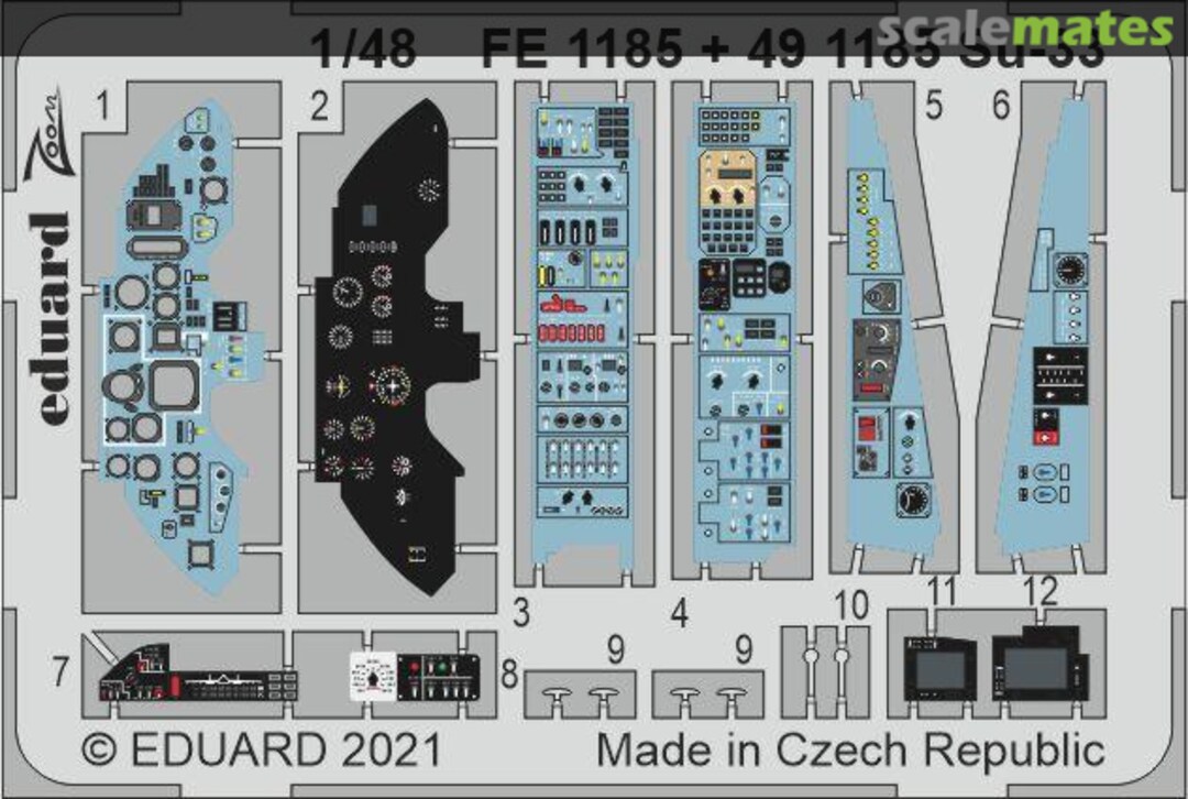 Boxart Su-33 detail set FE1185 Eduard