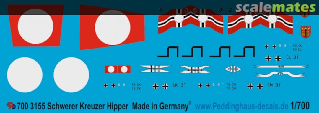 Boxart Schwerer Kreuzer Hipper 700 3155 Peddinghaus-Decals