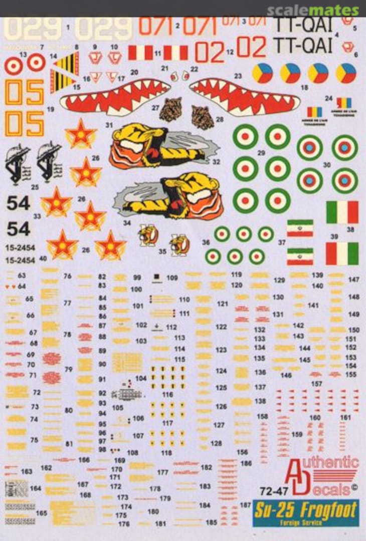 Boxart Su-25 Fogfoot 72-47 Authentic Decals