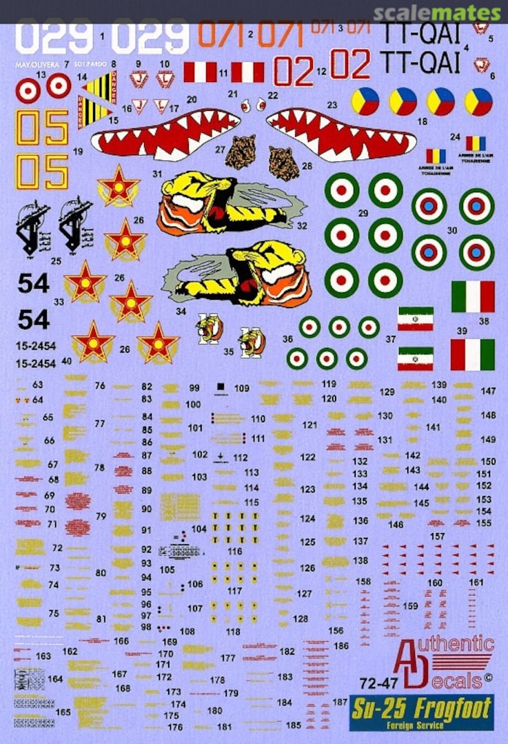 Contents Su-25 Fogfoot 72-47 Authentic Decals