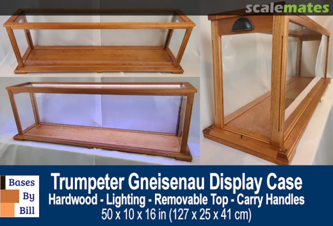 Boxart Display Case for 1/200 Trumpeter Gneisenau CTGDC54-2022 Bases by Bill