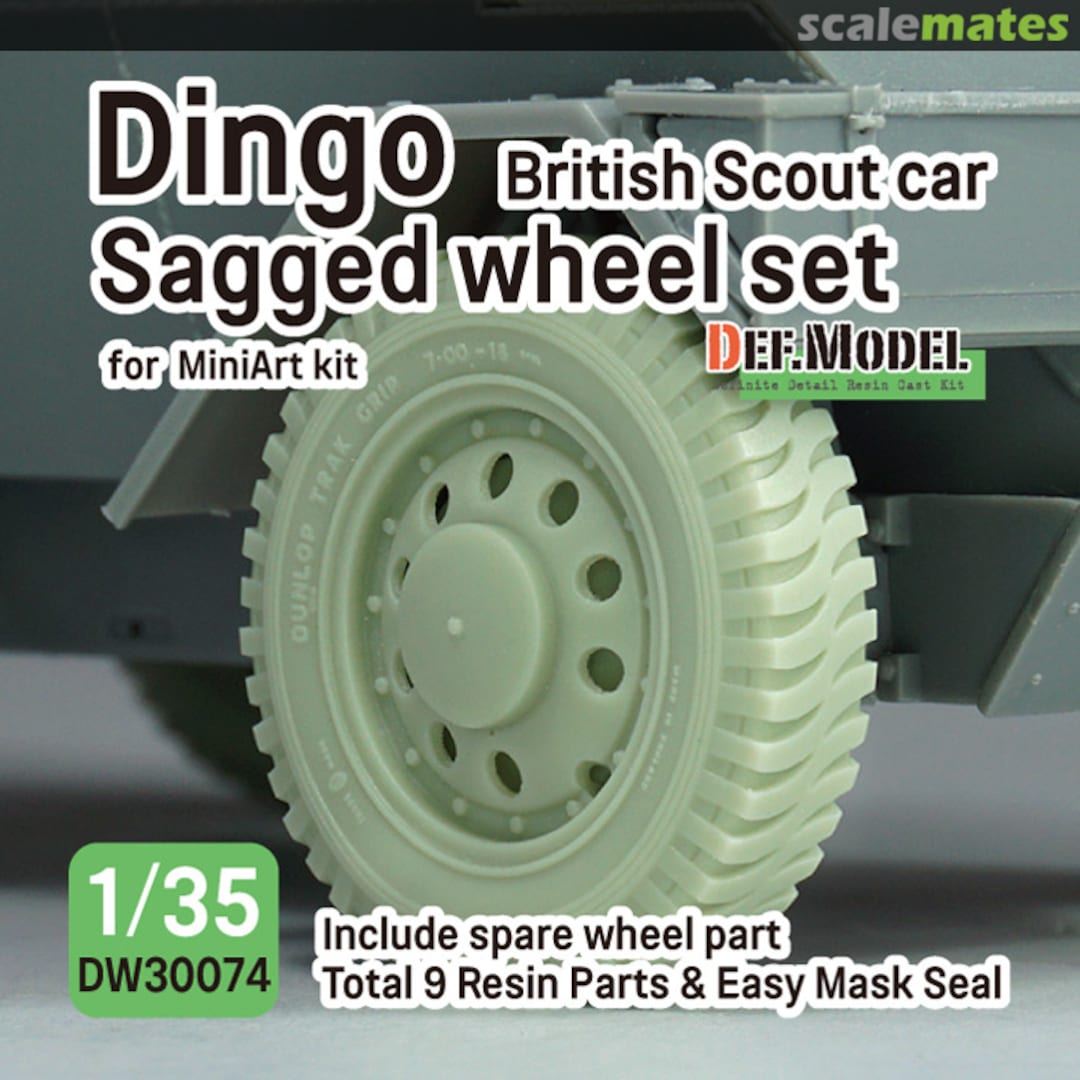 Boxart British Scout car Dingo Sagged wheel set  DW30074 Def.Model