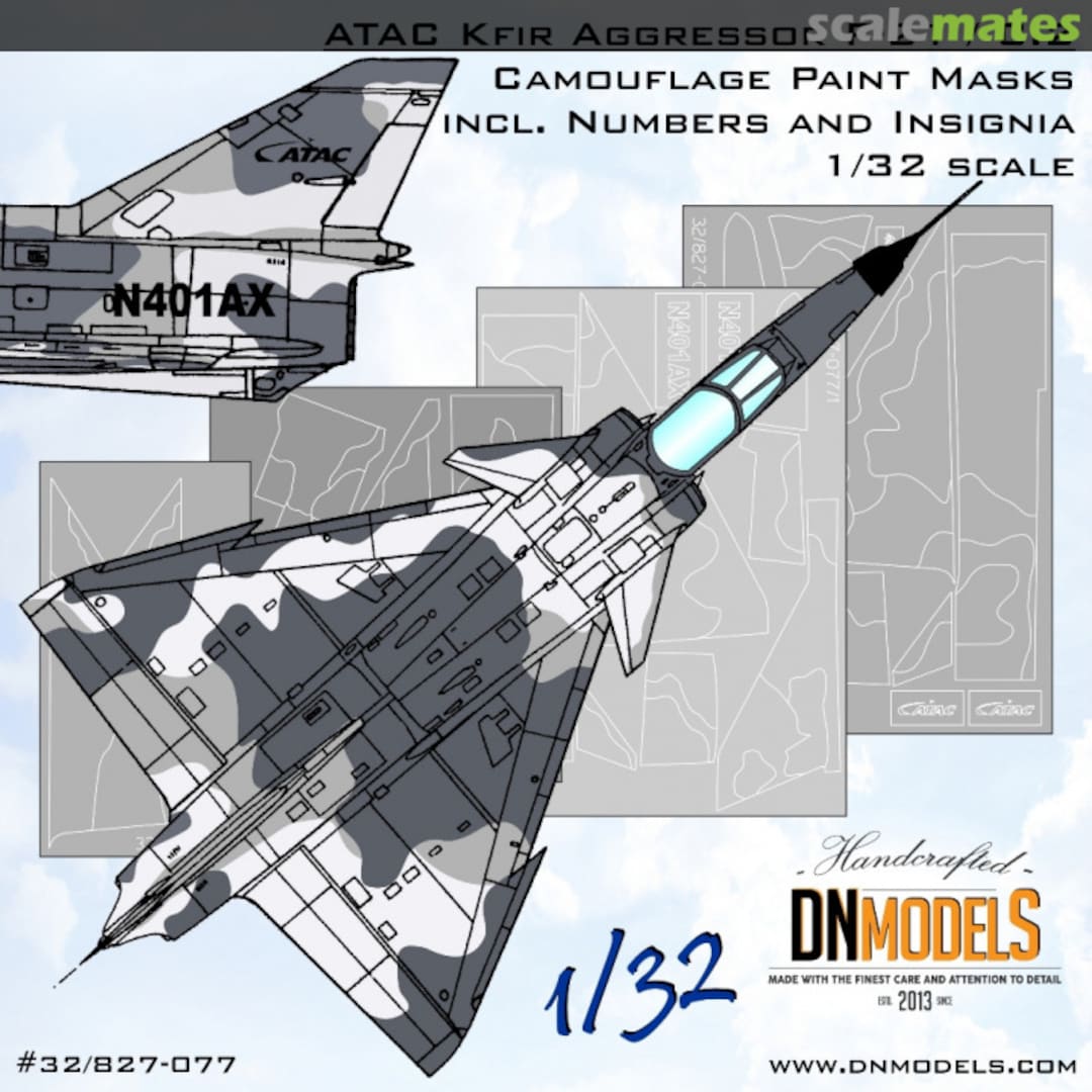 Boxart ATAC Kfir Aggresssor F-21 / C.2 Camouflage Paint Masks + Numbers & Insignia 32/827-077 DN Models