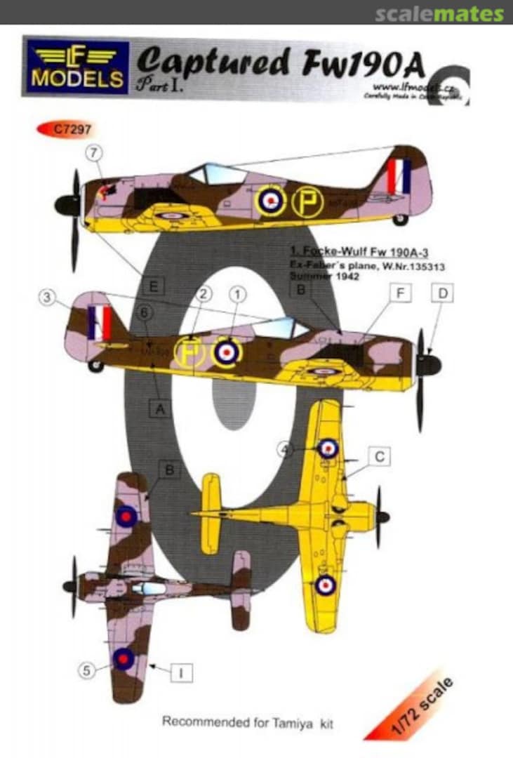 Boxart Captured Fw 190 A, Part I C7297 LF Models