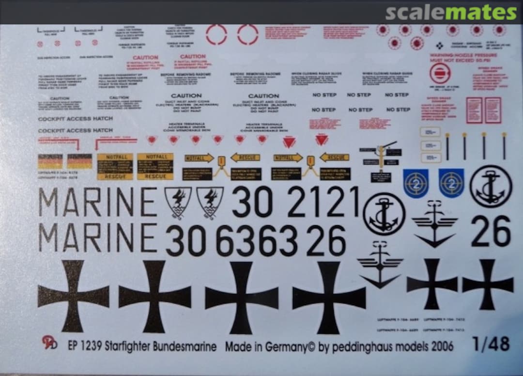 Boxart Starfighter Bundesmarine EP 1239 Peddinghaus-Decals