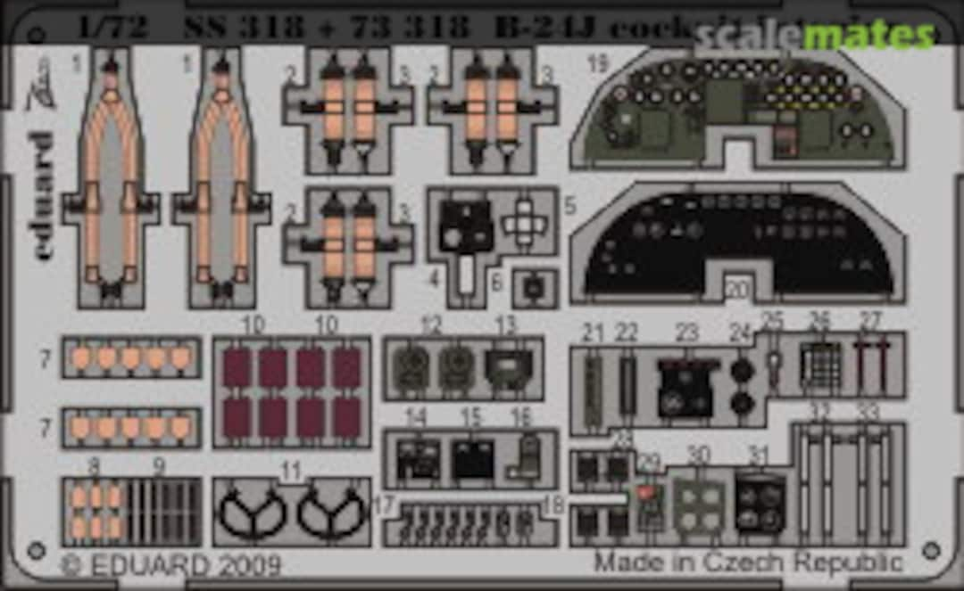 Boxart B-24J cockpit interior S.A. SS318 Eduard