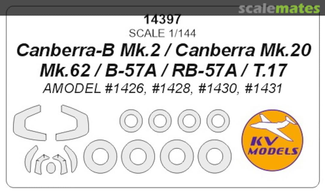 Boxart English Electric Canberra Mk.20 / Mk.62 / B-57A / RB-57A / T.17 / Canberra-B Mk.2 14397 KV Models