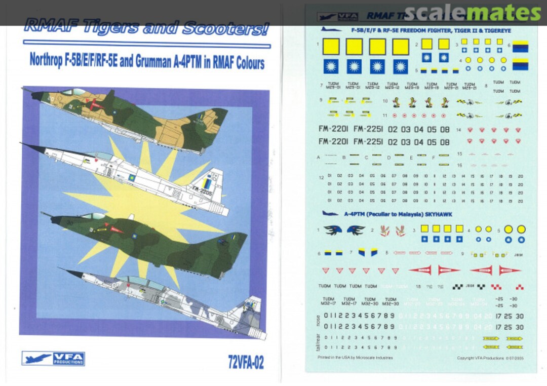 Boxart RMAF Tigers and Scooters! 72VFA-02 VFA Production