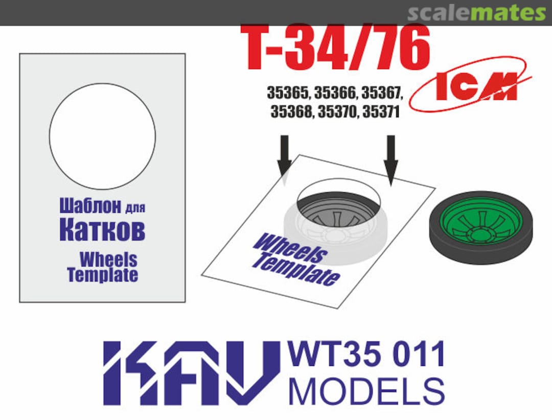 Boxart Wheels template T-34/76 KAV WT35 011 KAV models