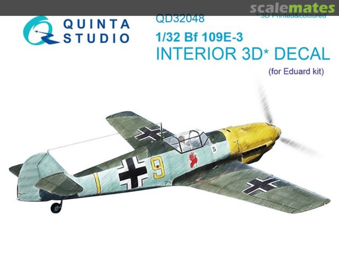 Boxart Bf 109E-3 interior 3D decals QD32048 Quinta Studio