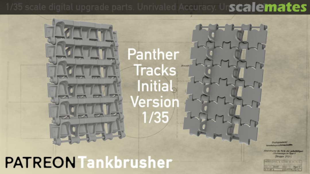 Boxart Initial Panther single link workable tracks 0004 Tankbrusher Scale Modeling