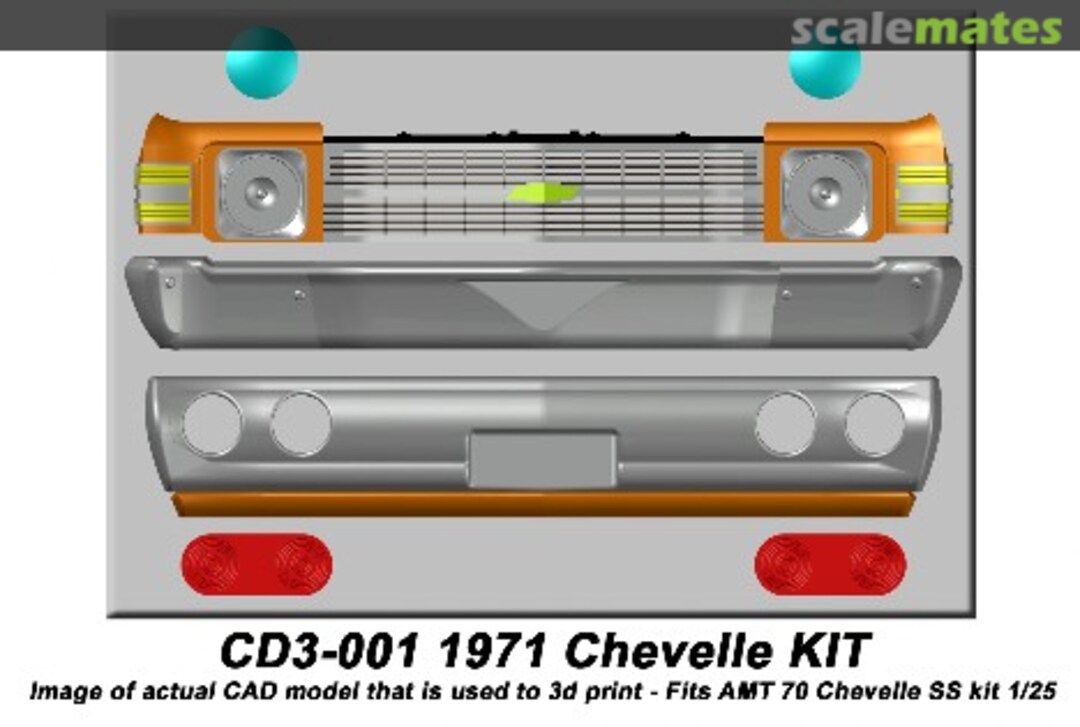 Boxart 1971 Chevelle Kit CD3-001 Canuck 3D Model Parts