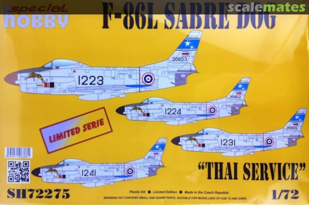 Boxart F-86L Sabre Dog "Thai Service" SH72275 Special Hobby