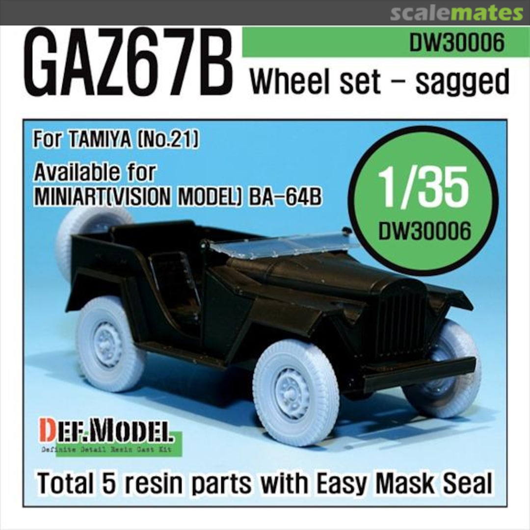 Boxart WW2 GAZ-67B Russian Field Car Wheel set DW30006 Def.Model