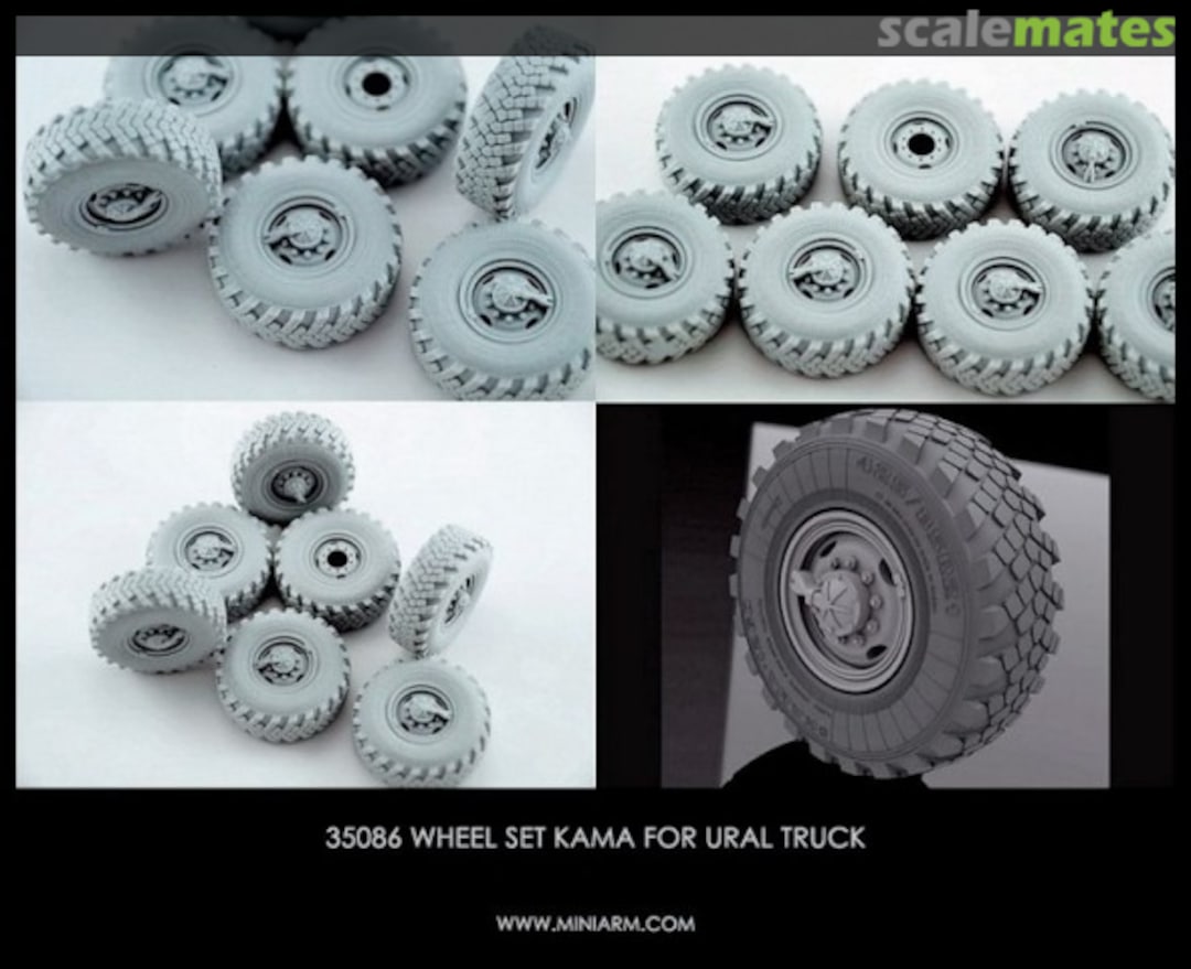 Boxart Wheel Set Kama for URAL Truck 35086 Miniarm