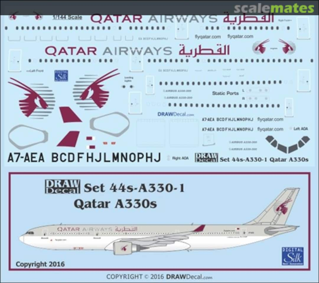 Boxart Airbus A330-302 44-A330-1 Draw Decal