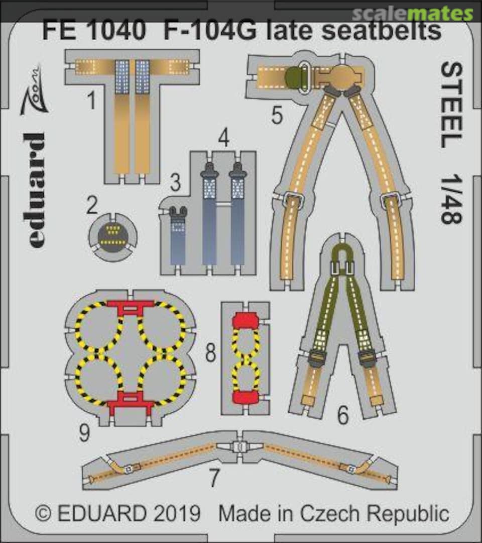 Boxart F-104G late seatbelts STEEL FE1040 Eduard