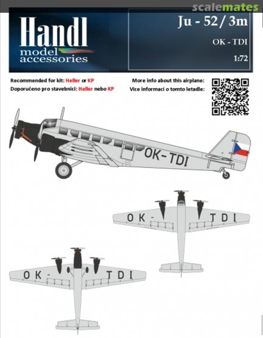 Boxart Ju-52 / 3m OK-TDI 057072 Handl