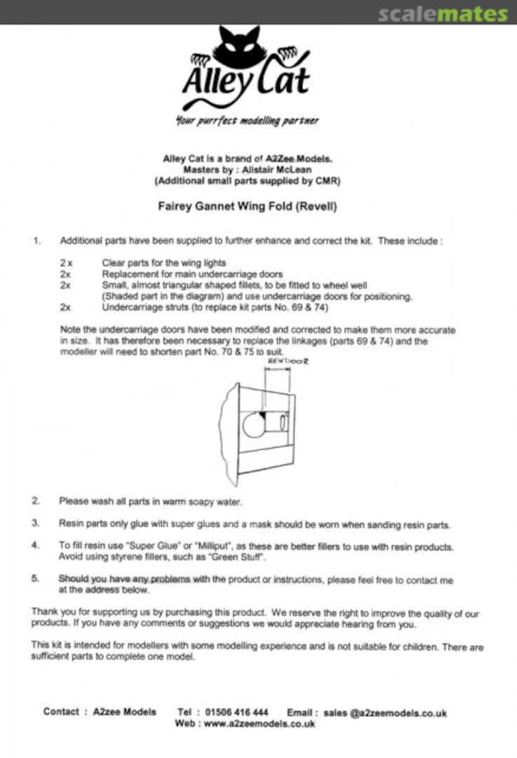 Boxart FAIREY GANNET WING FOLD (Revell kit) AC72008C Alley Cat