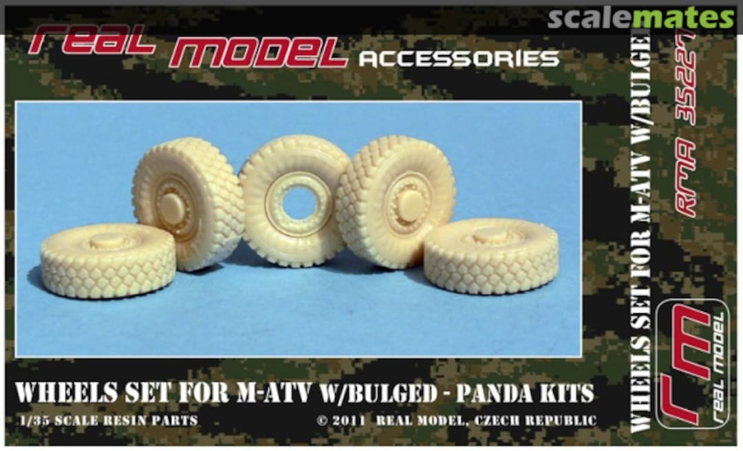 Boxart Wheels Set for M-ATV w/bulge RMA35227 Real Model