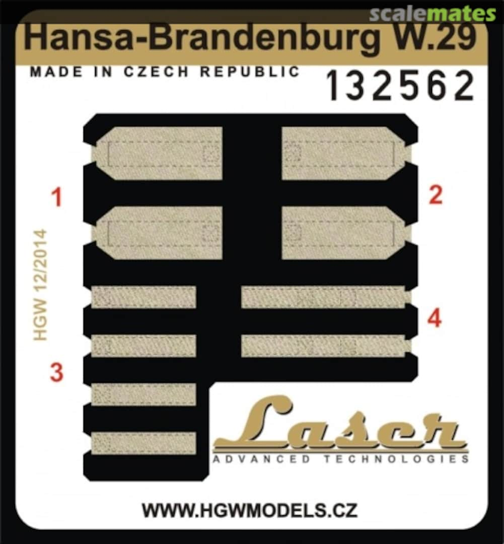 Boxart Hansa-Brandenburg W.29 - Seat belts 132562 HGW Models