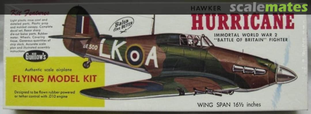 Boxart Hawker Hurricane 506 Guillow's