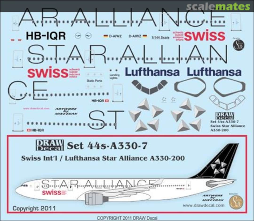 Boxart Airbus A330-223 44-A330-7 Draw Decal