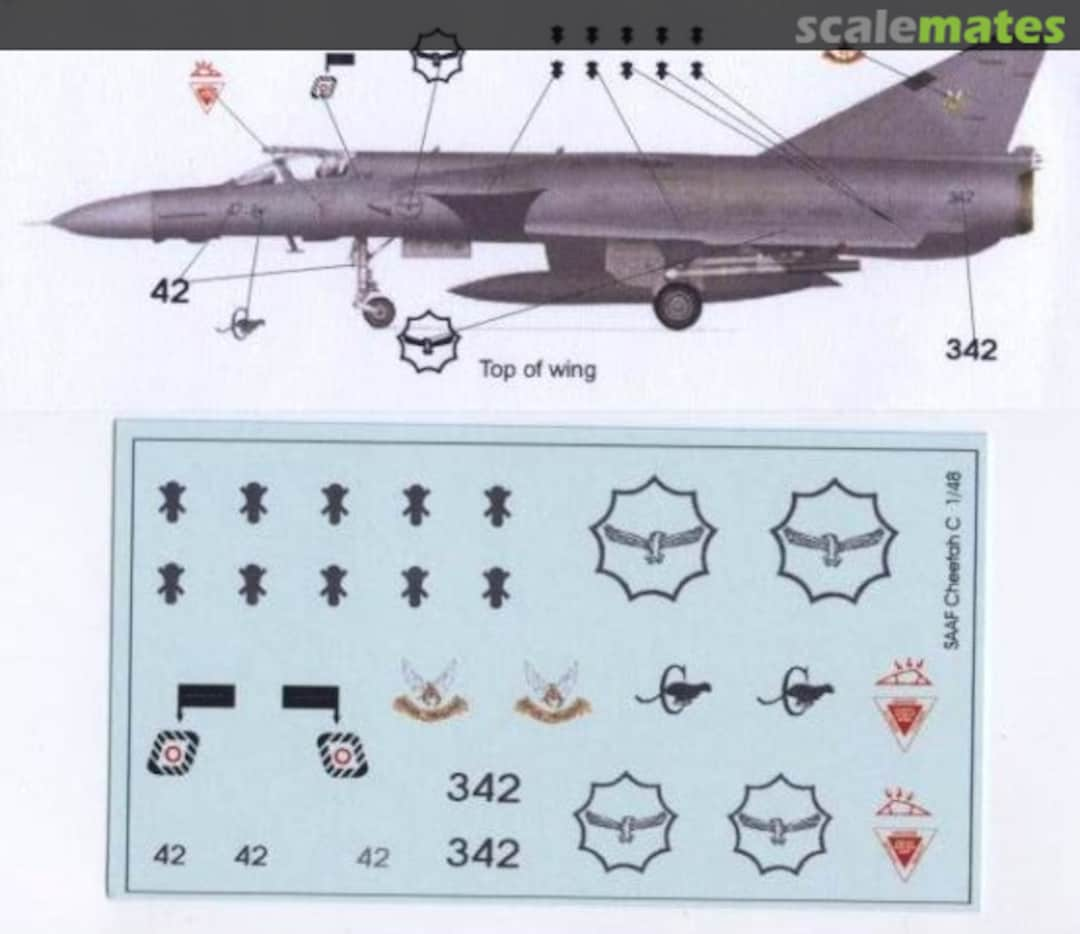 Boxart SAAF Cheetah C MAV-480180 MAV Decals