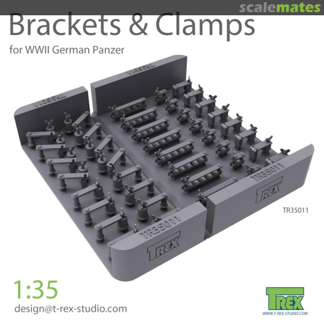 Boxart Brackets & Clamps for WWII German Panzer TR35011 T-Rex Studio