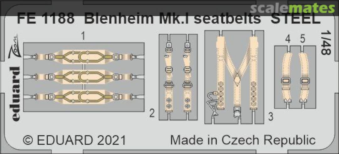 Boxart Blenheim Mk. I Seat belts (Steel) FE1188 Eduard