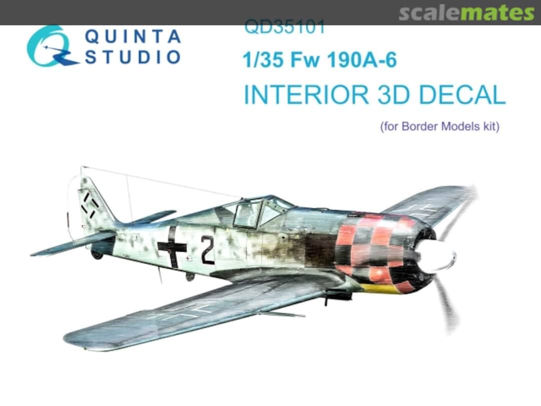 Boxart FW 190A-6 interior 3D decals QD35101 Quinta Studio