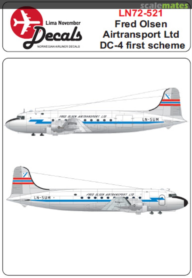 Boxart DC-4 LN72-521 Lima November Decals