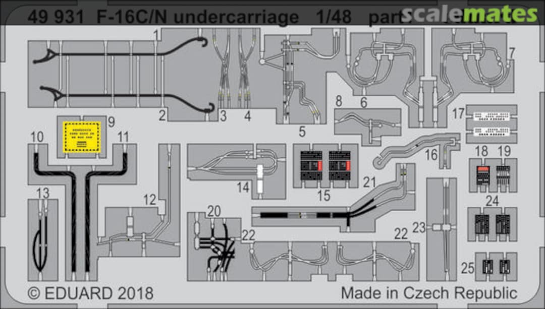 Boxart F-16C/N undercarriage 49931 Eduard