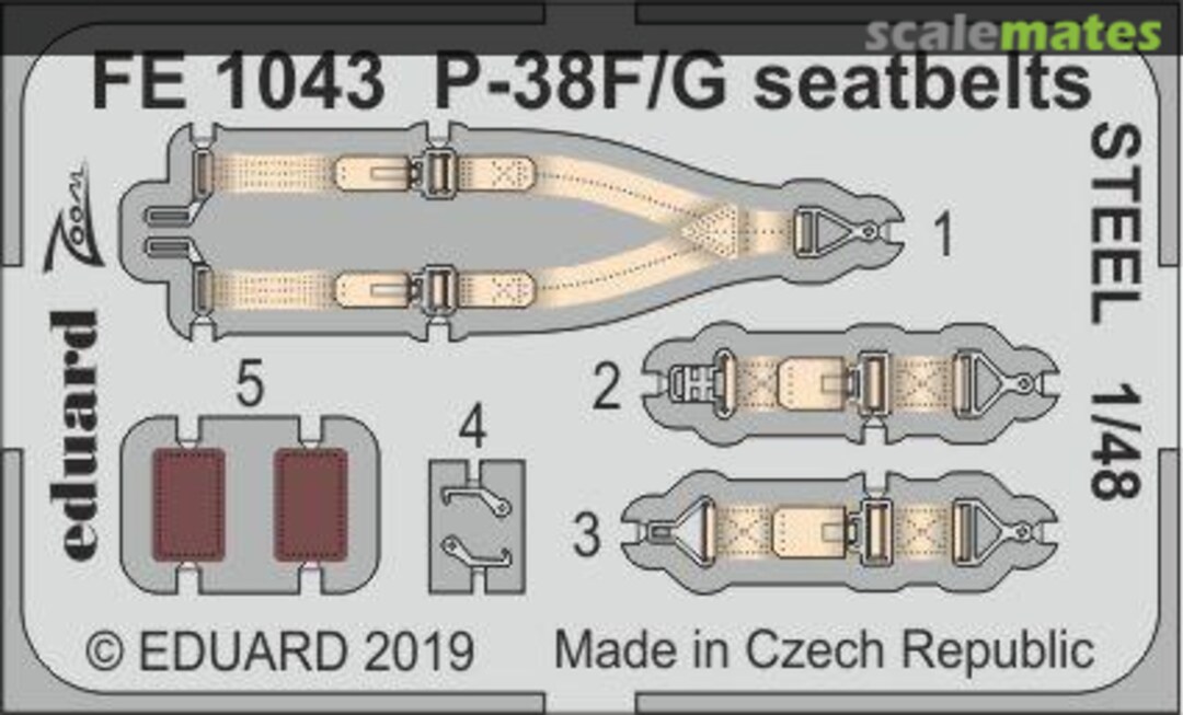 Boxart P-38F/G seatbelts STEEL FE1043 Eduard