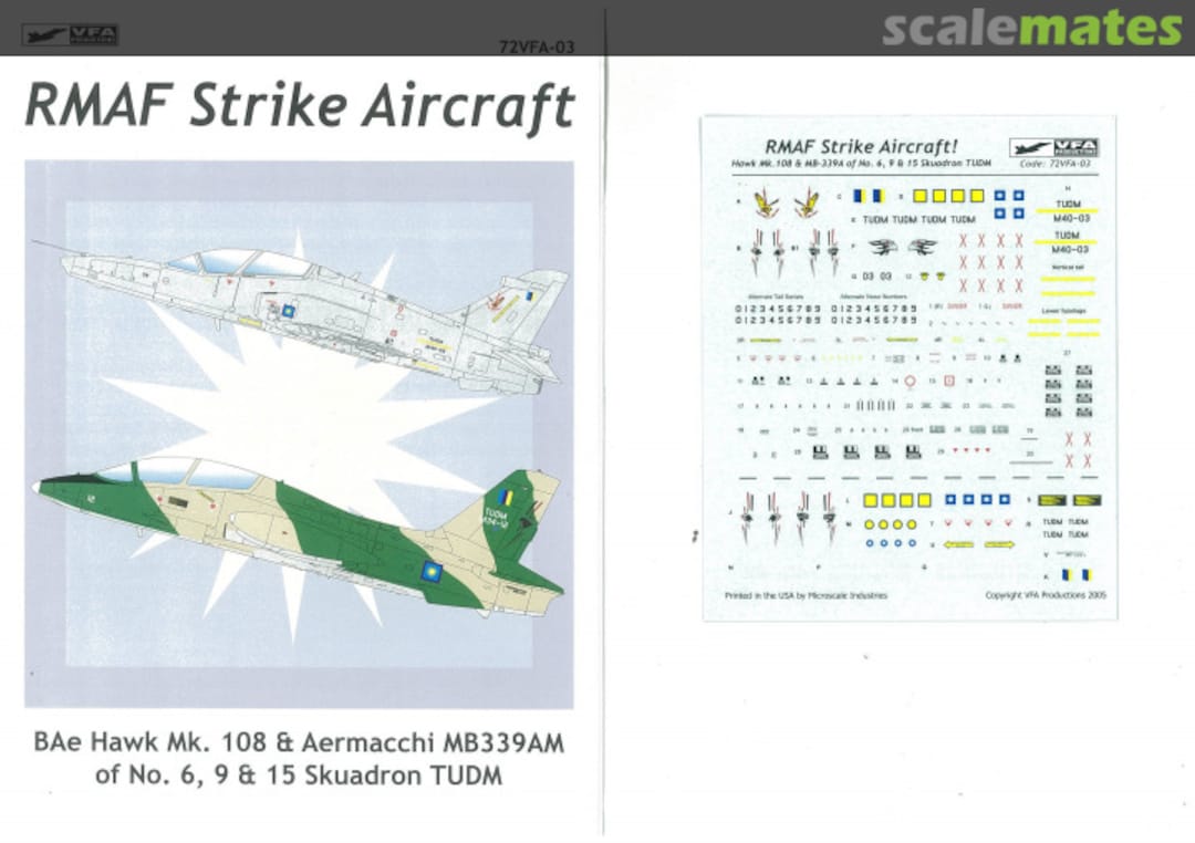 Boxart RMAF Strike Aircraft 72VFA-03 VFA Production