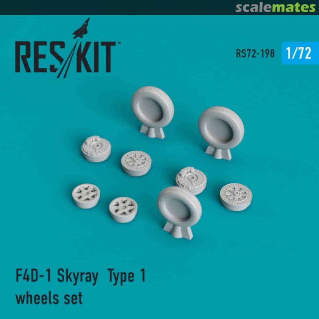 Boxart F4D-1 Skyray - wheels set type 1 RS72-0198 ResKit