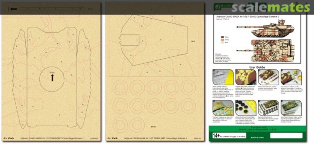 Boxart Airbrush CAMO-Mask T-90MS Scheme 3 PPA5192 J's Work