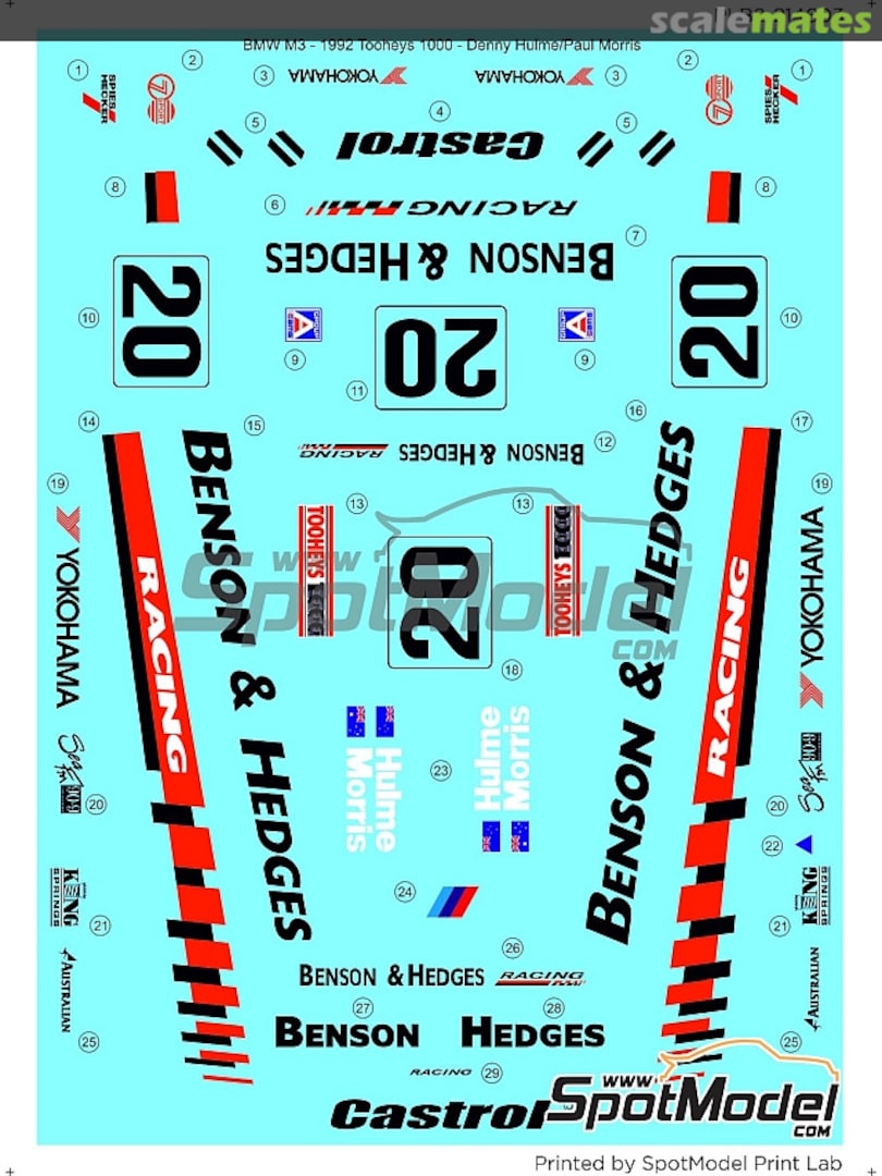 Boxart BMW M3 E30 PLB2-214603 Print Lab Decals