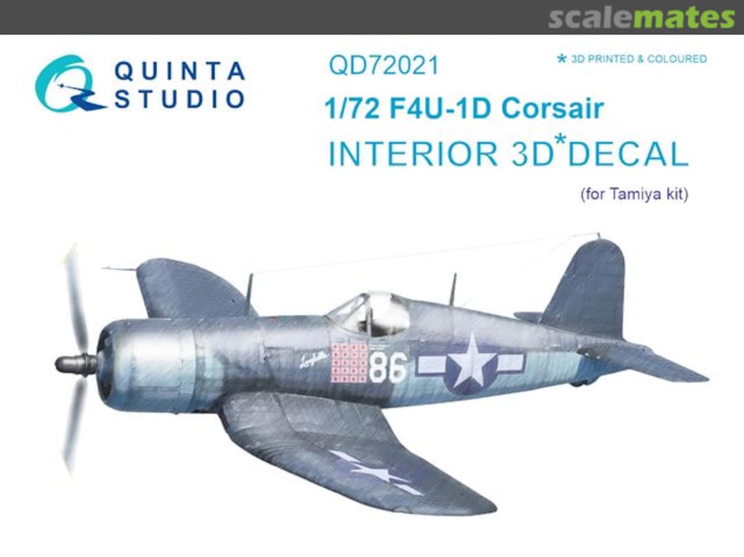 Boxart F4U-1D Corsair interior 3D decals QD72021 Quinta Studio