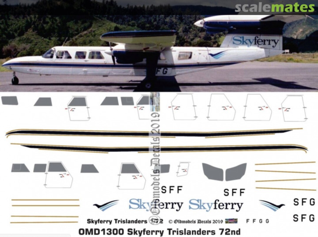 Boxart Trislander - Skyferry OMD1300 Oldmodels Decals