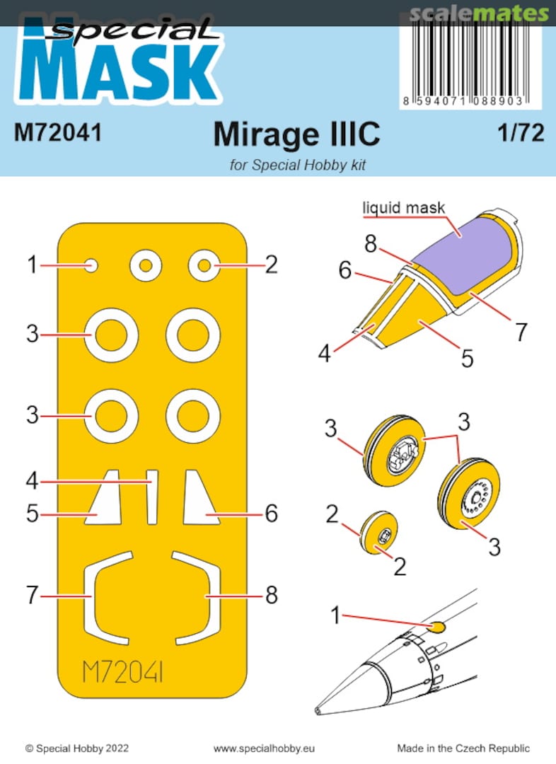 Boxart Mirage IIIC M72041 Special Mask