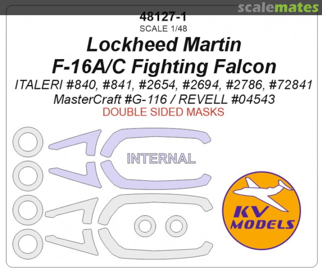 Boxart F-16A / F-16C Fighting Falcon (Double-Sided mask) 48127-1 KV Models