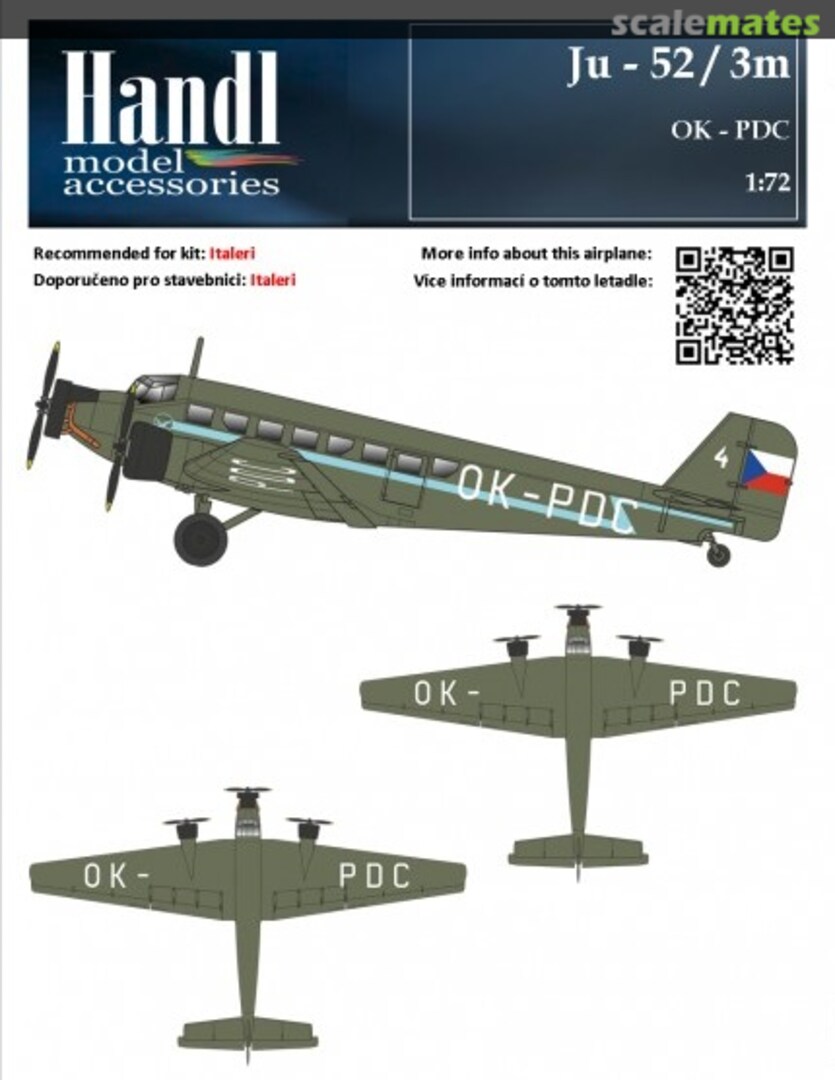 Boxart Ju-52 / 3m OK-PDC 063072 Handl