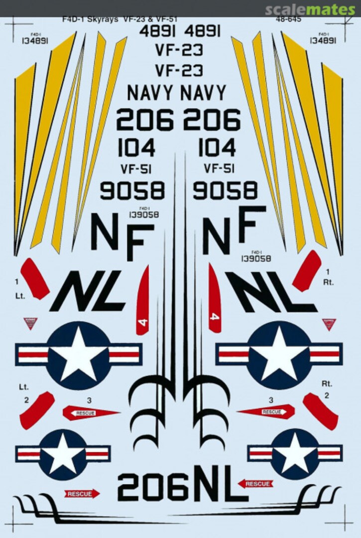 Boxart Douglas F4D-1 Skyray  48-0645 Microscale