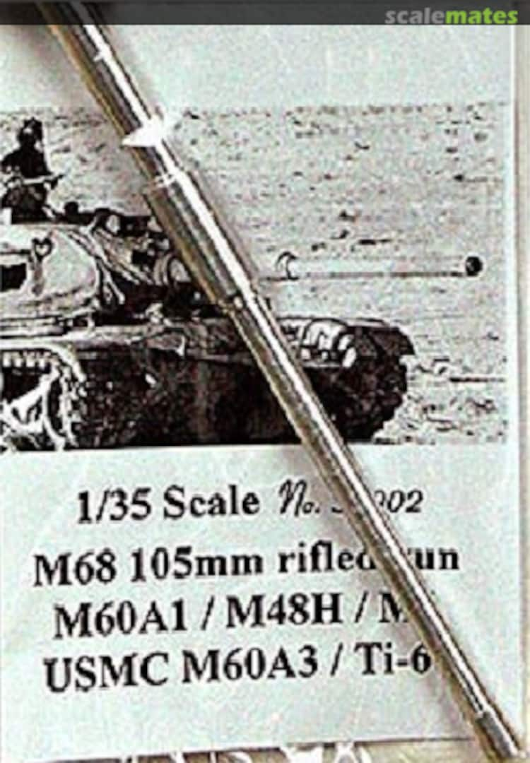 Boxart M60A1 Ti67 M60A3 M1 M68 105mm Rifled Gun Barrel BD35002 Barrel Depot