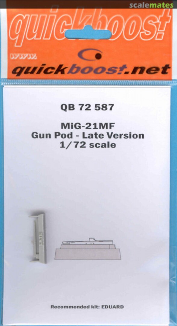 Boxart MiG-21MF Fishbed - Gun Pod (Late Version) QB 72 587 Quickboost