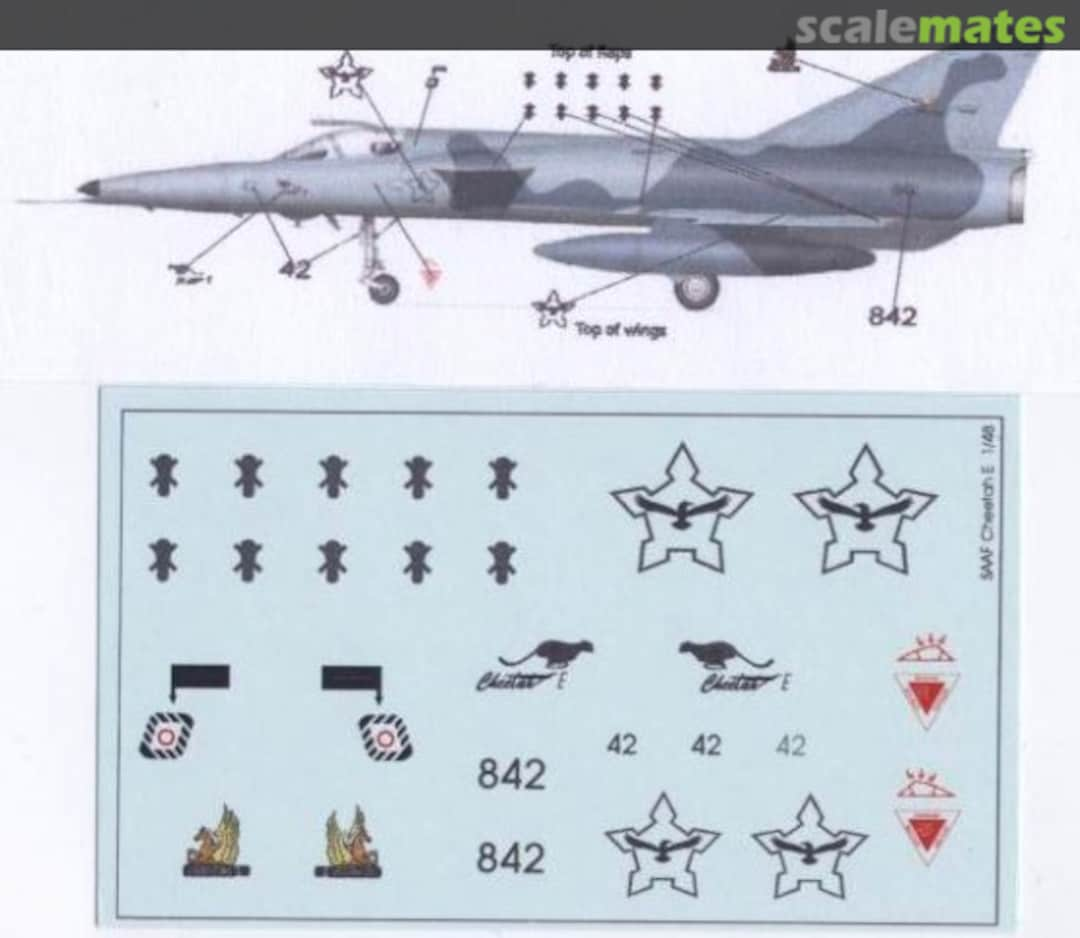 Boxart SAAF Cheetah E MAV-480182 MAV Decals