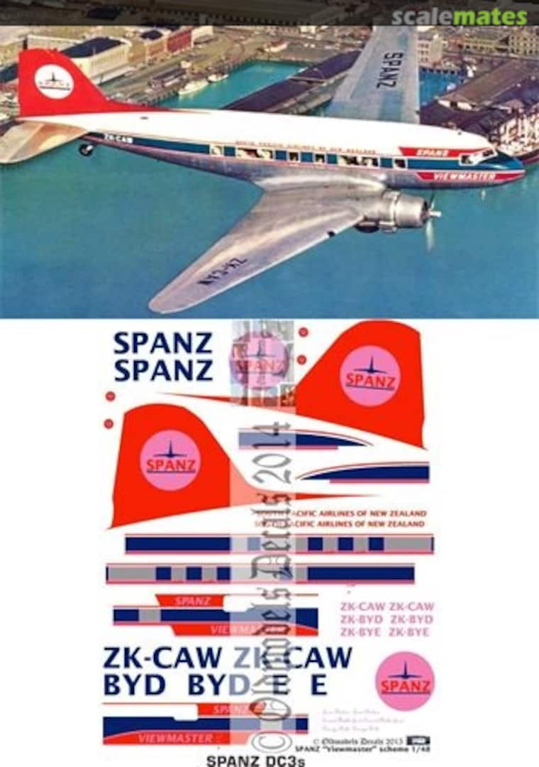 Boxart SPANZ DC-3 OMD0274 Oldmodels Decals