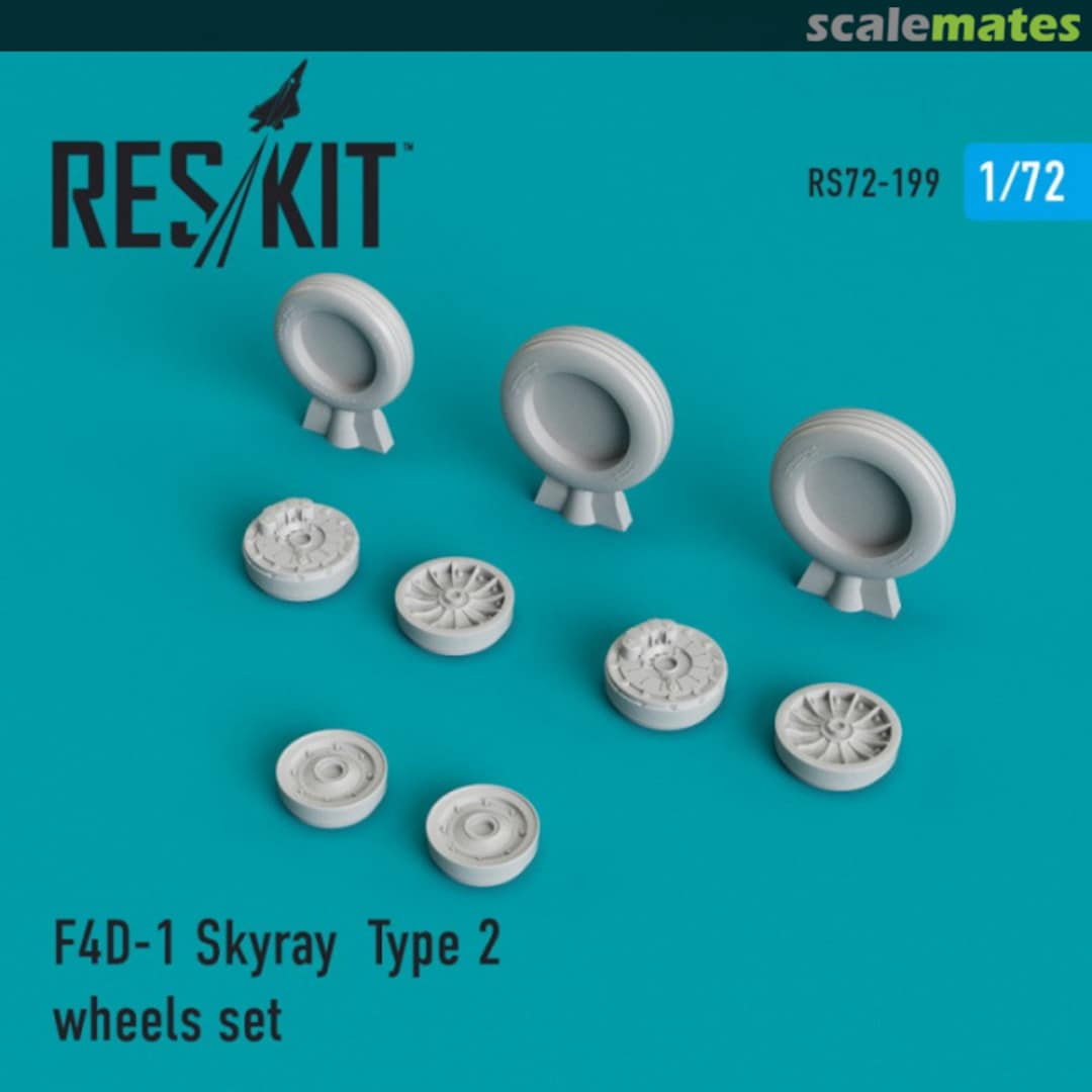 Boxart F4D-1 Skyray - wheels set type 2 RS72-0199 ResKit