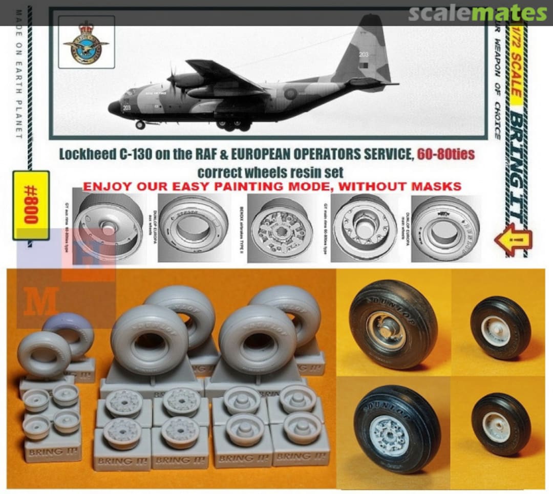 Boxart Lockheed C-130 correct wheels set #800 MLH/Bring It!